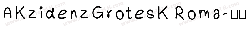AKzidenzGrotesK Roma字体转换